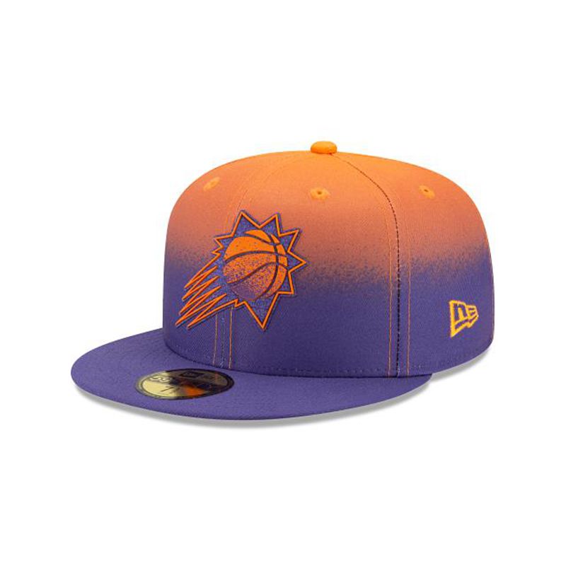 NBA Phoenix Suns Back Half 59Fifty Fitted (KFE0426) - Purple New Era Caps